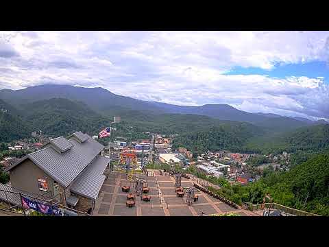 SkyLift Park Gatlinburg Tennessee live webcam showing panoramic mountain and town views