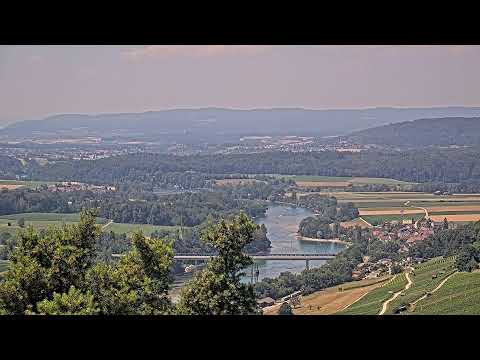 Live webcam view of Stein am Rhein town center and Rhine River in Schaffhausen, Switzerland