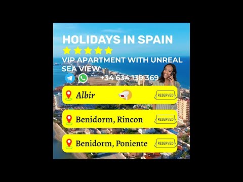 Live beach view of Albir Beach in Alicante Spain with clear waters and sandy shore