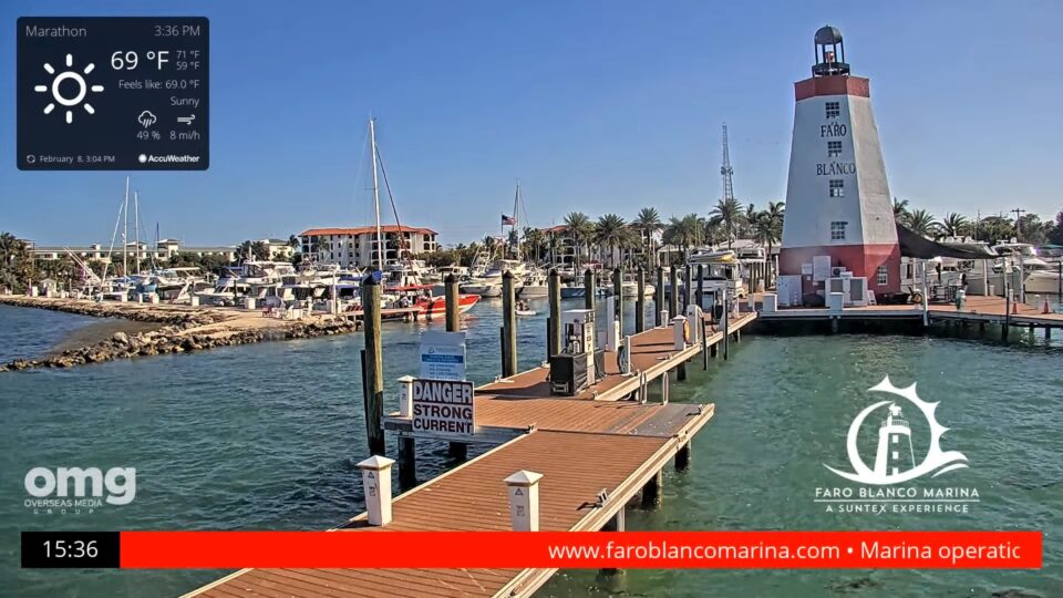 Faro Blanco Marina Live Webcam – Marathon, Florida, USA