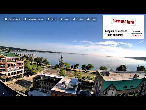 Downtown Traverse City Michigan live webcam showing vibrant streets and scenic views