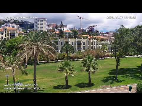 Fortim Jardim do Lido live webcam showing ocean views and gardens in Funchal, Madeira Portugal