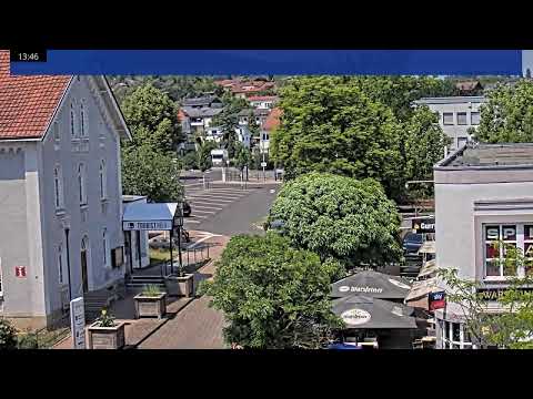 Live view of Bad Wildungen town hall and surroundings in Hessen, Germany