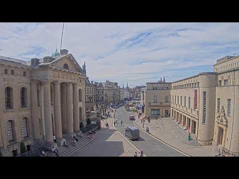 Live webcam view of University of Oxford historic campus and architecture in Oxfordshire