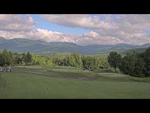 Sunday River Ski Resort live webcam showing snowy mountain slopes and ski lifts in Maine