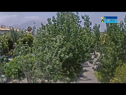Camping Cap-Blanch live webcam view showing Alicante coastline and campsite in Spain