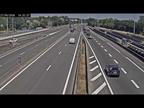 Live view of Porte de Vaise area with busy street and urban landscape in Lyon, France