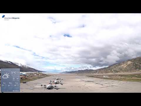 Nuuk Airport North live webcam showing Arctic runway and airport operations in Greenland