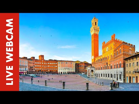 Piazza Europa live webcam view showing Abetone Italy town square and mountain scenery