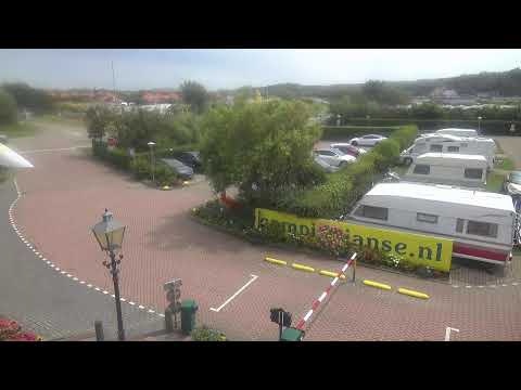 Camping Janse Zoutelande live webcam showing camping grounds and beach scenery in the Netherlands