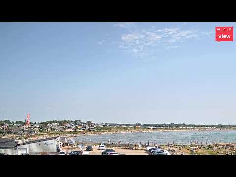 Kasa Strand Varberg Sweden live webcam showing sandy beach and sea view