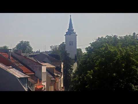 Martin live webcam showing cityscape and surrounding mountains in Slovakia