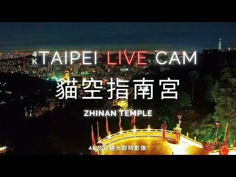 Panoramic view of Taipei cityscape from Xiangshan live webcam in Taiwan