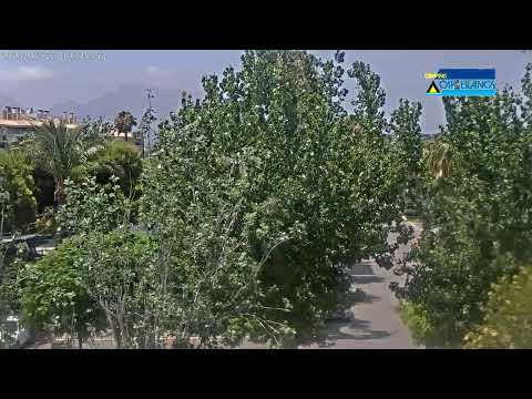 Entrada Camping Cap-Blanch entrance with Mediterranean scenery in Altea Spain live webcam